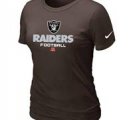 Women Okaland Raiders Brown T-Shirt