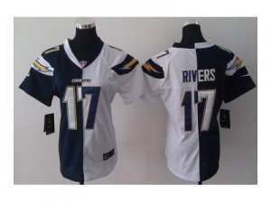 Nike Women San Diego Chargers #17 Philip Rivers white-blue[Elite split]