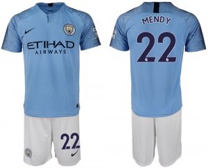 2018-19 Manchester City 22 MENDY Home Soccer Jersey