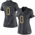 Women's Nike Oakland Raiders #0 Jim Otto Limited Black 2016 Salute to Service NFL Jersey