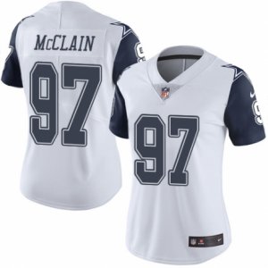 Women\'s Nike Dallas Cowboys #97 Terrell McClain Limited White Rush NFL Jersey