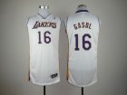 nba los angeles Lakers #16 gasol white[Revolution 30]