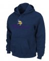 Minnesota Vikings Authentic Logo Pullover Hoodie D.Blue