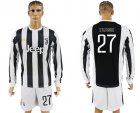 2017-18 Juventus 27 STURARO Home Long Sleeve Soccer Jersey