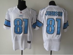 Nike nfl Detroit Lions #81 Johnson white Elite jerseys