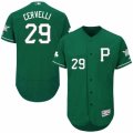 Men's Majestic Pittsburgh Pirates #29 Francisco Cervelli Green Celtic Flexbase Authentic Collection MLB Jersey