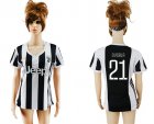 2017-18 Juventus 21 DYBALA Home Women Soccer Jersey