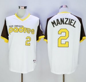 San Diego Padres #2 Johnny Manziel White 1978 Turn Back The Clock Stitched Baseball Jersey