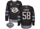 Mens Adidas Nashville Predators #58 Dante Fabbro Premier Black 1917-2017 100th Anniversary 2017 Stanley Cup Final NHL Jersey