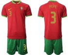 Portugal #3 PEPE Home 2022 FIFA World Cup Qatar Soccer Jersey