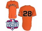 2012 world series mlb san francisco giants #28 posey orange