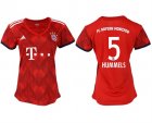 2018-19 Bayern Munich 5 HUMMELS Home Women Soccer Jersey