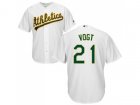 Youth Oakland Athletics #21 Stephen Vogt White Cool Base Stitched MLB Jersey