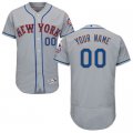 2016 Men New York Mets Majestic Gray Flexbase Authentic Collection Custom Jersey