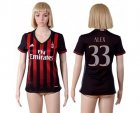 Womens AC Milan #33 Alex Home Soccer Club Jersey