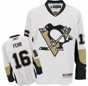 Mens Reebok Pittsburgh Penguins #16 Eric Fehr Premier White Away NHL Jersey