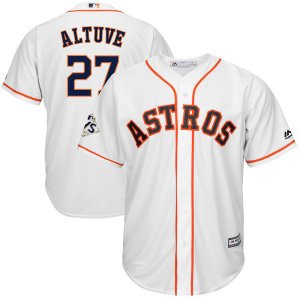 Mens Houston Astros #27 Jose Altuve White 2017 World Series Bound Cool Base Player Jersey