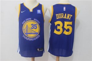 Warriors #35 Kevin Durant Blue Nike Swingman Jersey