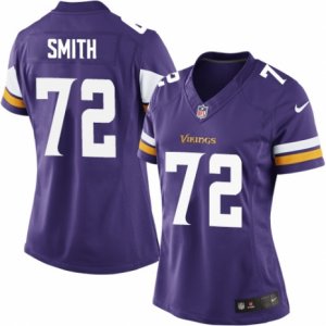 Women\'s Nike Minnesota Vikings #72 Andre Smith Limited Purple Team Color NFL Jersey