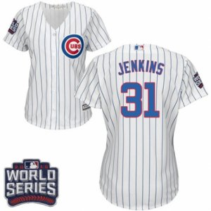 Women\'s Majestic Chicago Cubs #31 Fergie Jenkins Authentic White Home 2016 World Series Bound Cool Base MLB Jersey