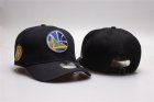 Warriors Fresh Logo Black Peaked Adjustable Hat YP