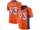 Mens Nike Denver Broncos #93 Jared Crick Vapor Untouchable Limited Orange Team Color NFL Jersey