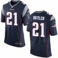 Mens Nike New England Patriots #21 Malcolm Butler Elite Navy Blue Team Color NFL Jersey