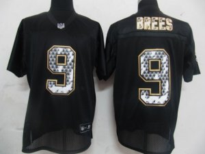 nfl new orleans saints #9 brees black[united sideline]