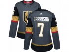 Women Adidas Vegas Golden Knights #7 Jason Garrison Authentic Gray Home NHL Jersey