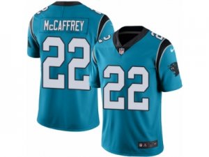 Men\'s Nike Carolina Panthers #22 Christian McCaffrey Limited Blue Rush NFL Jersey