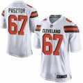Mens Nike Cleveland Browns #67 Austin Pasztor Game White NFL Jersey