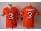 Nike Women Cleveland Browns #3 Brandon Weeden Orange Jerseys