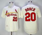 Cardinals #20 Lou Brock Cream 1967 Throwback Jersey