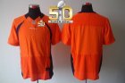 Nike Denver Broncos Blank Orange Team Color Super Bowl 50 Men Stitched NFL Elite Jersey