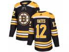 Men Adidas Boston Bruins #12 Adam Oates Black Home Authentic Stitched NHL Jersey