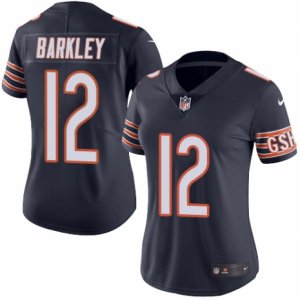 Women\'s Nike Chicago Bears #12 Matt Barkley Limited Navy Blue Rush NFL Jersey