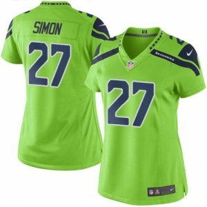 Women\'s Nike Seattle Seahawks #27 Tharold Simon Limited Green Rush NFL Jersey