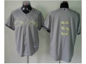 mlb jerseys new york yankees #5 dimaggio grey[number camo]