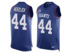 Mens Nike New York Giants #44 Mark Herzlich Limited Royal Blue Player Name & Number Tank Top NFL Jersey