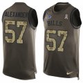 Mens Nike Buffalo Bills #57 Lorenzo Alexander Limited Green Salute to Service Tank Top NFL Jersey