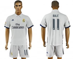 Real Madrid #11 Bale White Home Soccer Club Jersey