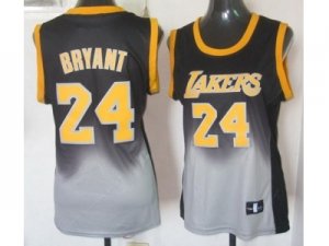 women nba los angeles lakers #24 kobe bryant black-grey