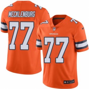 Youth Nike Denver Broncos #77 Karl Mecklenburg Limited Orange Rush NFL Jersey