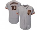 Men San Francisco Giants #10 Evan Longoria Grey Flexbase Authentic Collection Road 2 Stitched Baseball Jersey