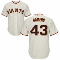Mens Majestic San Francisco Giants #43 Ricky Romero Replica Cream Home Cool Base MLB Jersey
