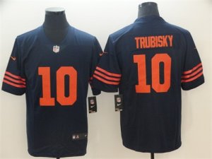 Nike Bears #10 Mitchell Trubisky Navy Throwback Vapor Untouchable Player Limited Jersey