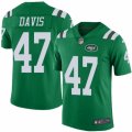 Mens Nike New York Jets #47 Kellen Davis Limited Green Rush NFL Jersey