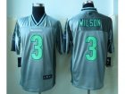 Nike Seattle Seahawks #3 Wilson Grey Jerseys(Vapor Elite)