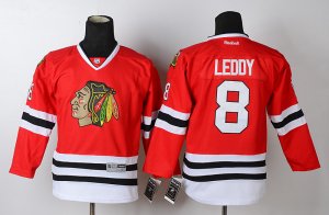 youth nhl chicago blackhawks #8 LEDDY red