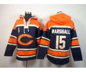 Nike nfl jerseys chicago bears #15 brandon marshall blue-orange[pullover hooded sweatshirt]